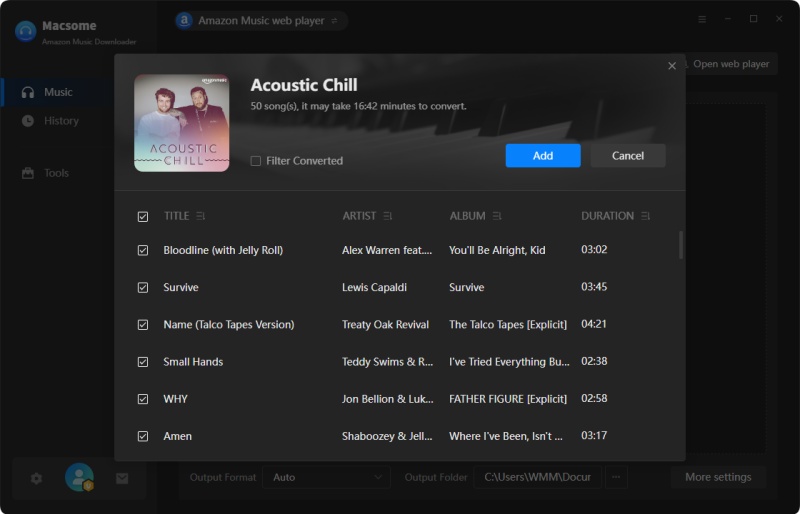Add Amazon music