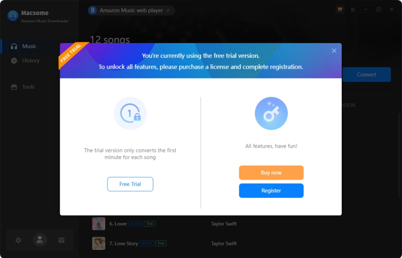 trial version of Amazon Music Downloader