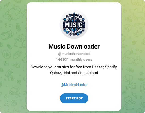 @musicshuntersbot Apple Music Telegram downloader