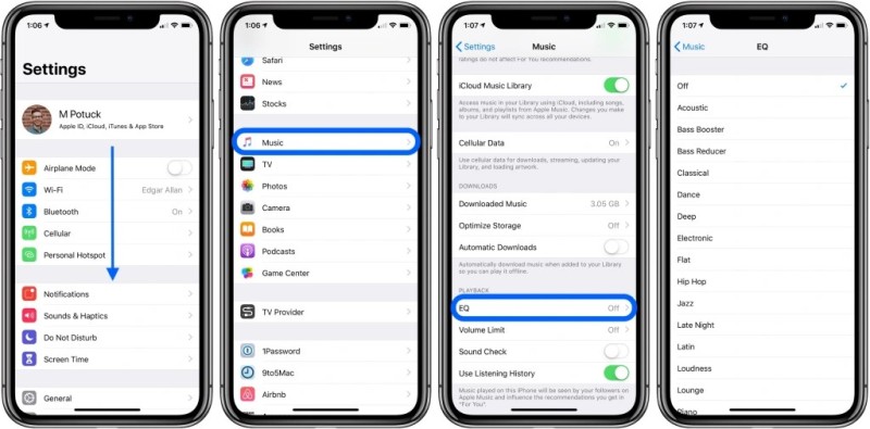 Access Apple Music EQ on iOS