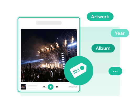 support ID3 tags, lyrics preserved