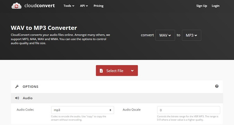 CloudConvert WAV to MP3 Converter