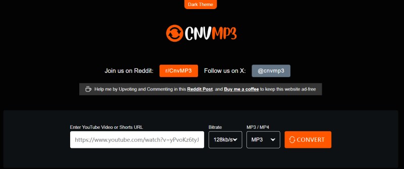 CNV MP3 YouTube to MP3 Downloader