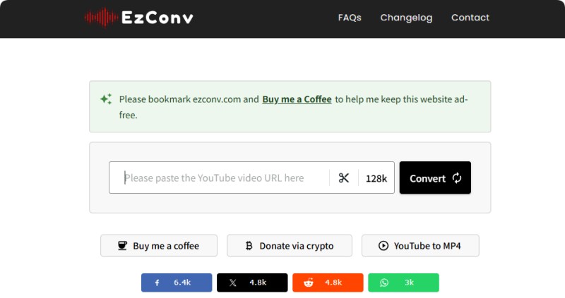 EzConv YouTube to MP3