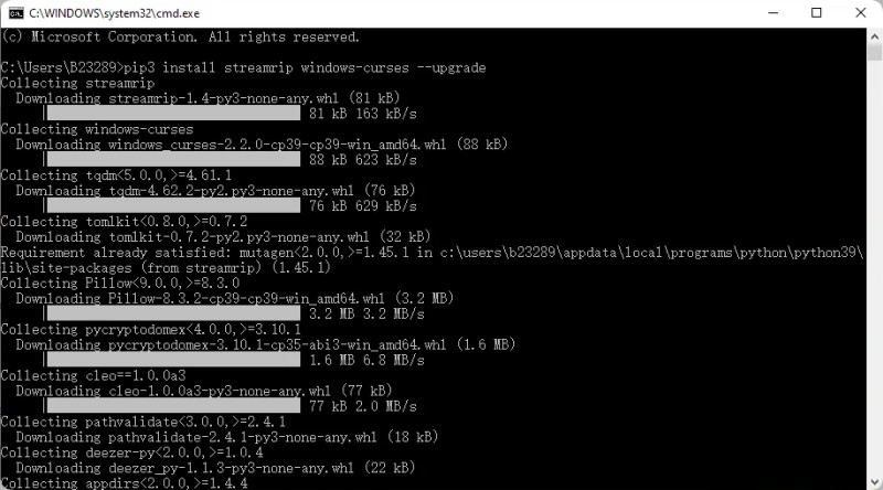 install Streamrip on Windows