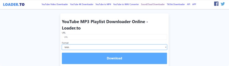 Loader.to Audio Converter Interface