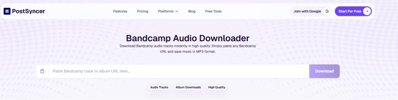 PostSyncer Bandcamp Audio Downloader
