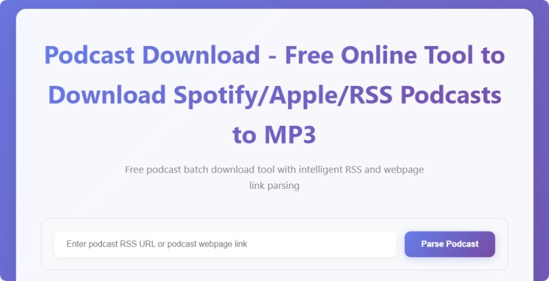 RSS podcast downloader tool