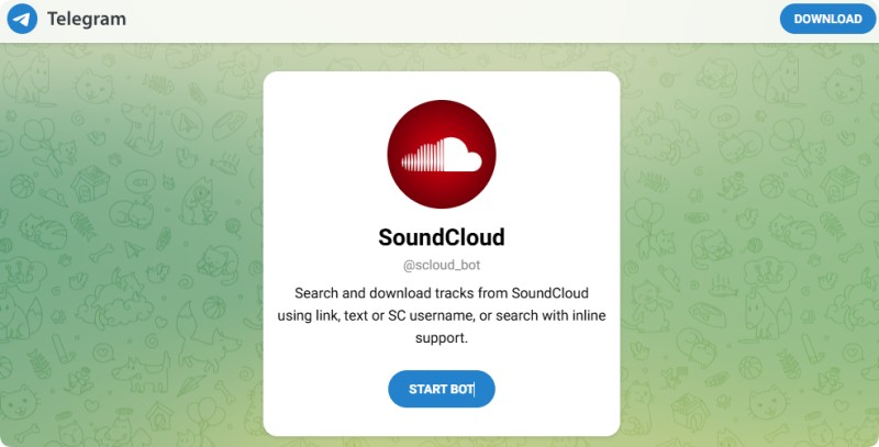 @scloud_bot SoundCloud downloader Telegram bot