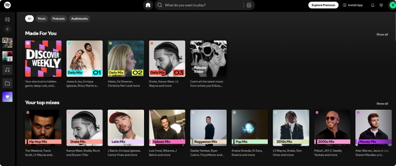 Spotify personalized playlists