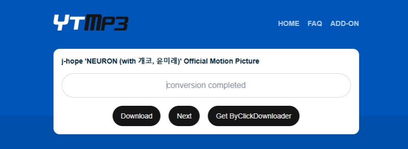 Download YouTube to MP3 with YTMP3