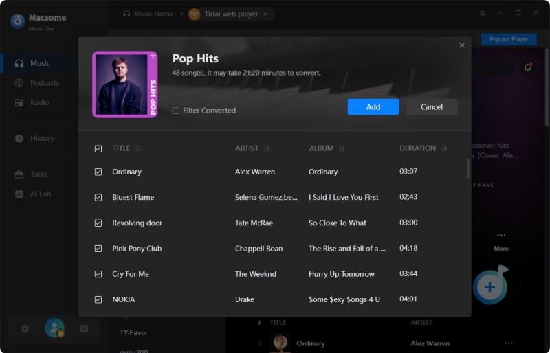 Add music