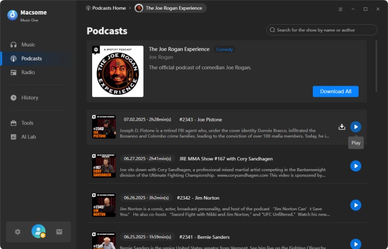 play podcasts