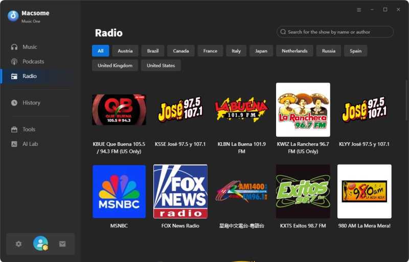 radios list