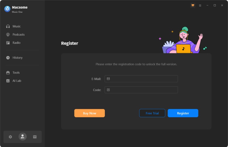 Register Macsome Music One