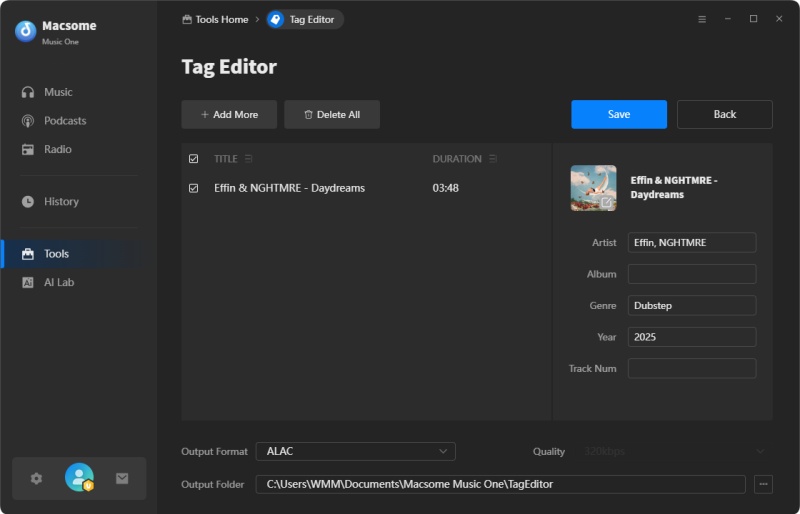 tag editor