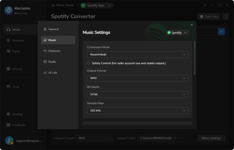 Download Streaming Music to WAV