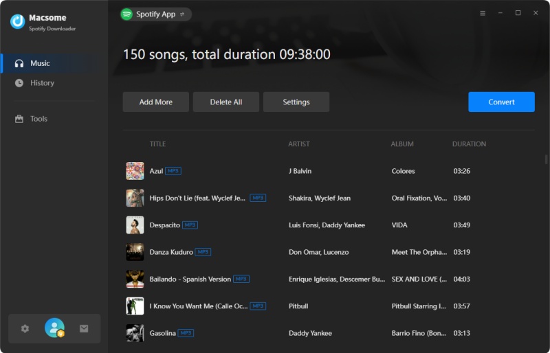 Add Spotify Songs