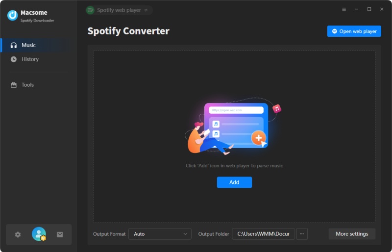 interface of Macsome Spotify Downloader