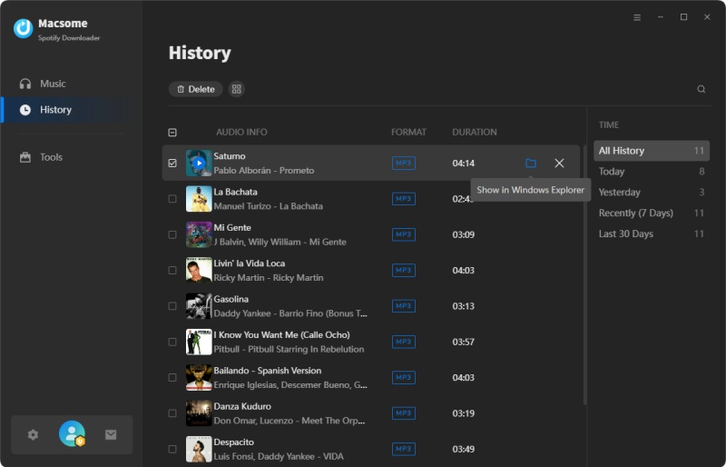 check the downloaded files