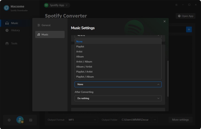 output file organize