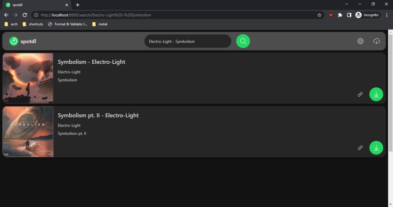 SpotDL web interface