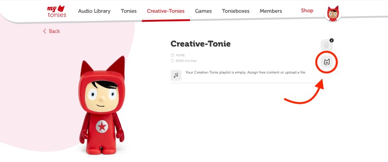 upload Spotify music as to Creative-Tonie