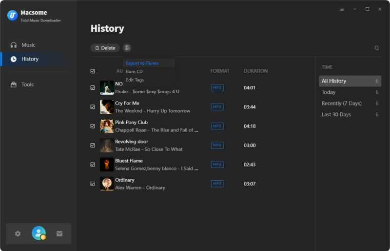 export to itunes