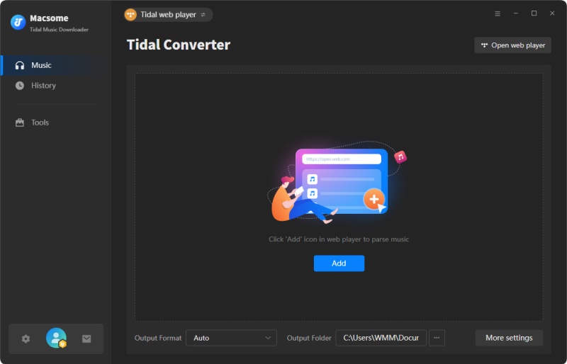 TIDAL Music Downloader Interface