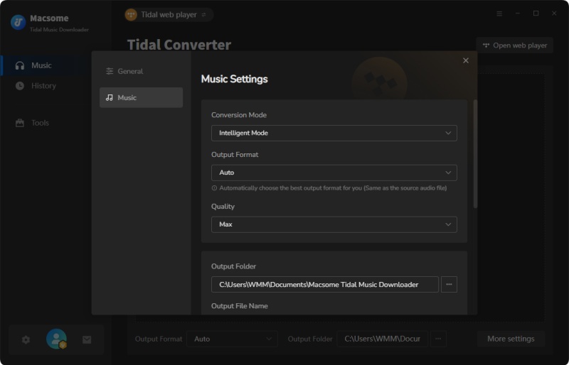 Output Settings