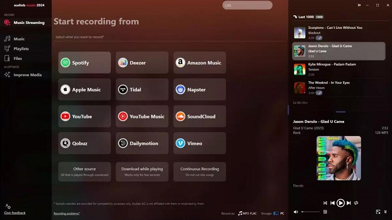 Audials Tidal Recorder