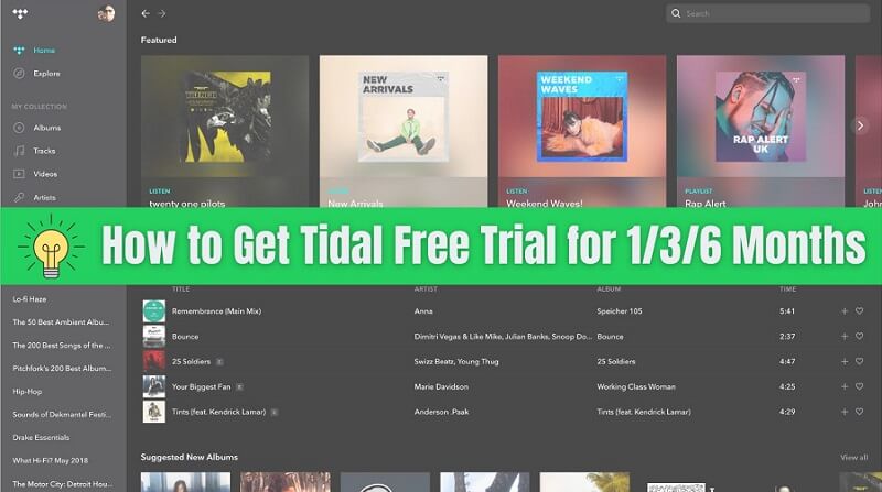 get Tidal free trial