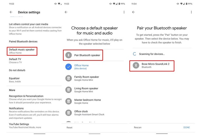 pair your mobile device to google home