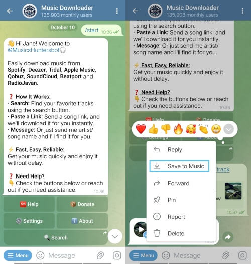How to use TIDAL Telegram Bot to download Tidal music
