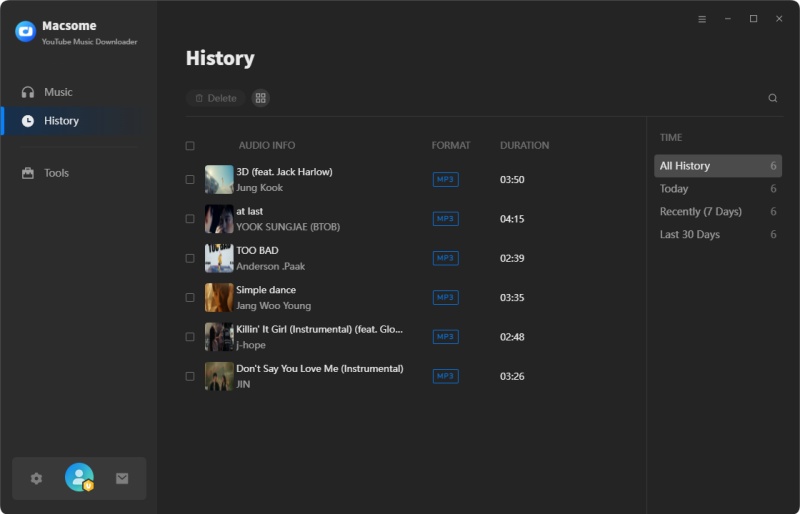 find the downloaded YouTube music