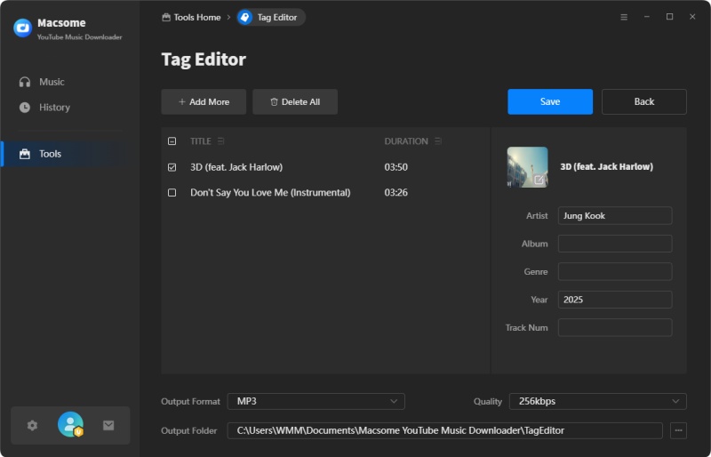 tag editor